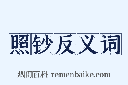 照钞反义词是什么意思的图片